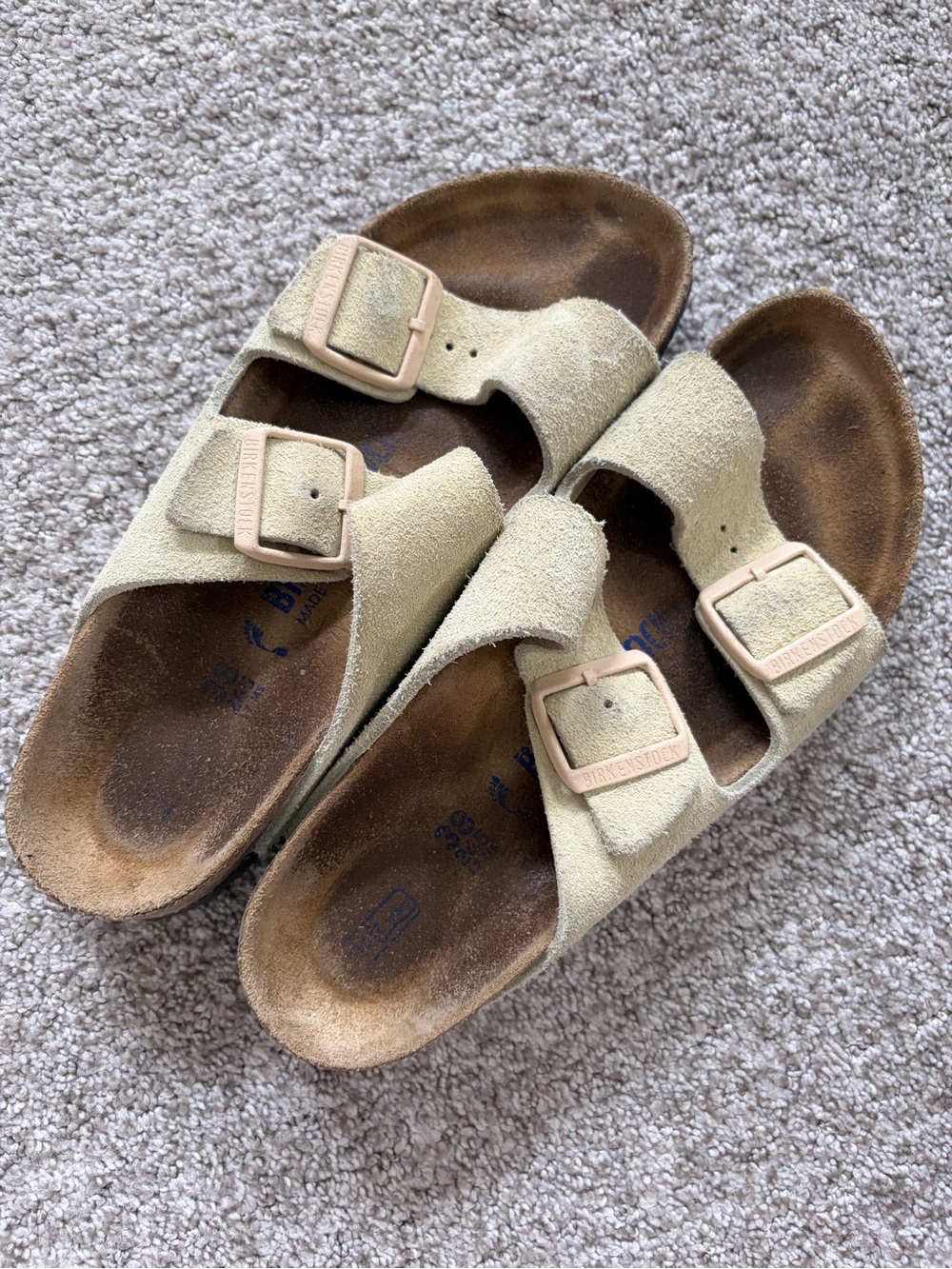 Birkenstock Arizona Soft Footbed Sandals Almond Suede